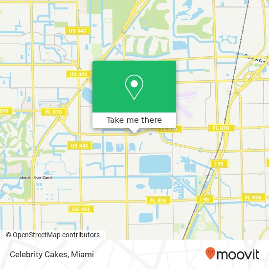 Celebrity Cakes map