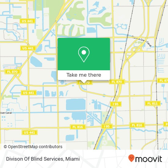 Divison Of Blind Services map