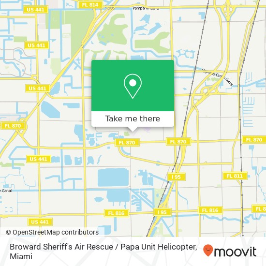 Broward Sheriff's Air Rescue / Papa Unit Helicopter map