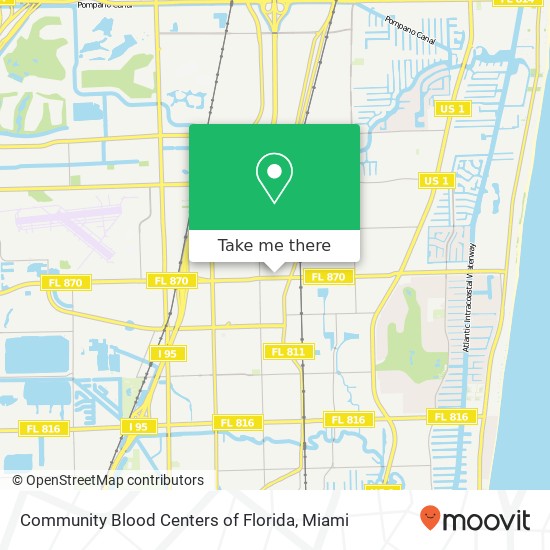 Mapa de Community Blood Centers of Florida