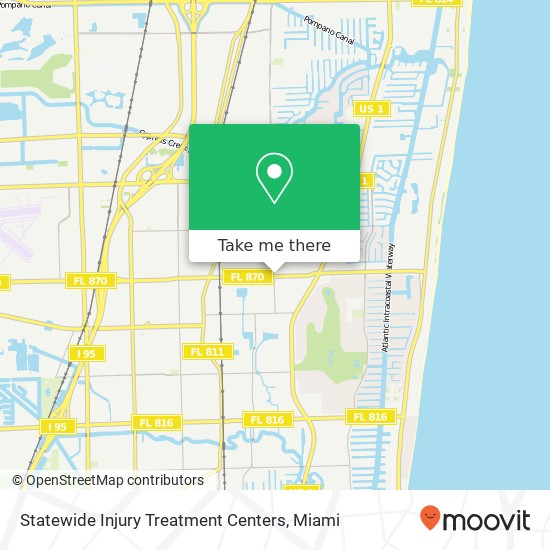 Mapa de Statewide Injury Treatment Centers