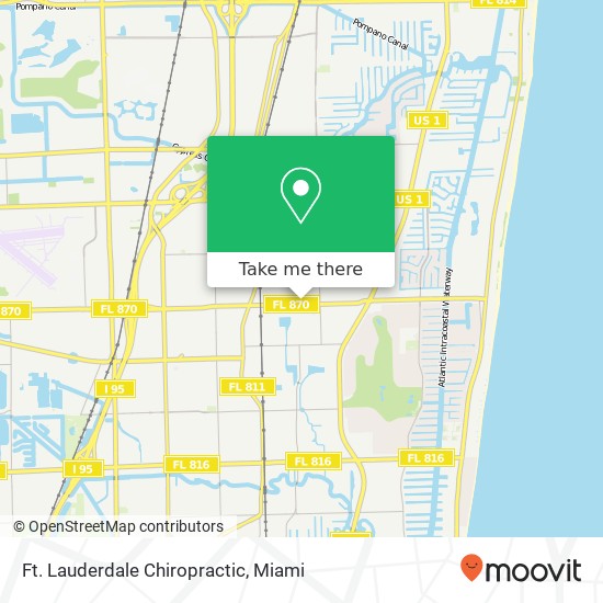 Ft. Lauderdale Chiropractic map