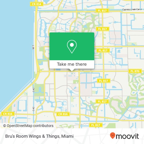 Bru's Room Wings & Things map