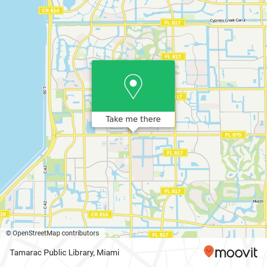 Tamarac Public Library map