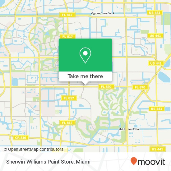 Mapa de Sherwin-Williams Paint Store