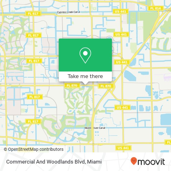 Mapa de Commercial And Woodlands Blvd