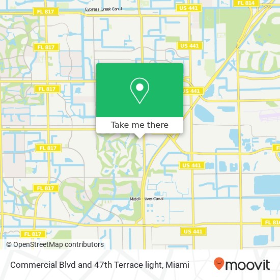 Mapa de Commercial Blvd and 47th Terrace light