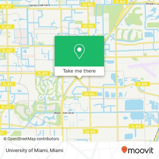 University of Miami map