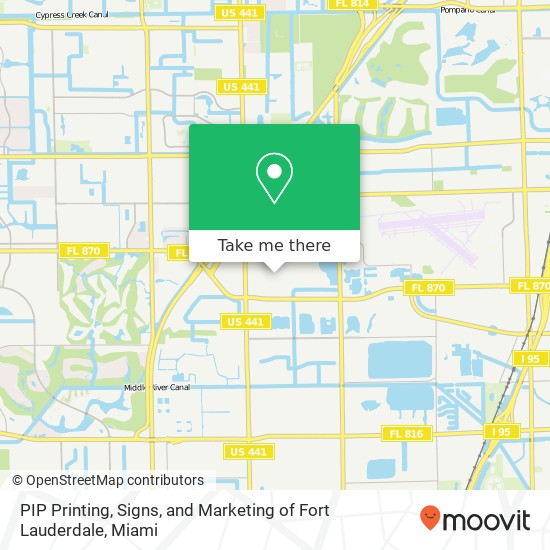 PIP Printing, Signs, and Marketing of Fort Lauderdale map