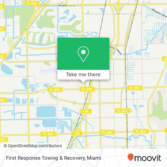 Mapa de First Response Towing & Recovery