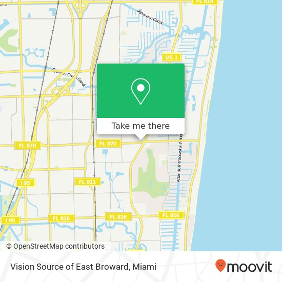 Mapa de Vision Source of East Broward