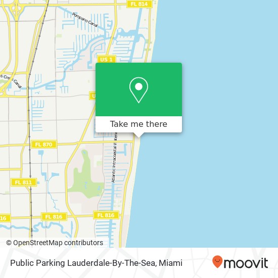 Mapa de Public Parking Lauderdale-By-The-Sea
