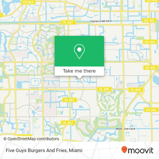 Mapa de Five Guys Burgers And Fries