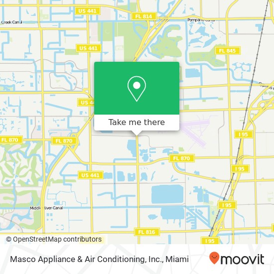 Mapa de Masco Appliance & Air Conditioning, Inc.