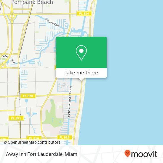 Mapa de Away Inn Fort Lauderdale