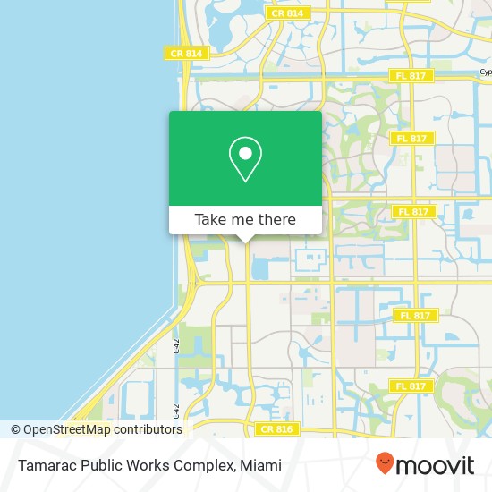 Tamarac Public Works Complex map