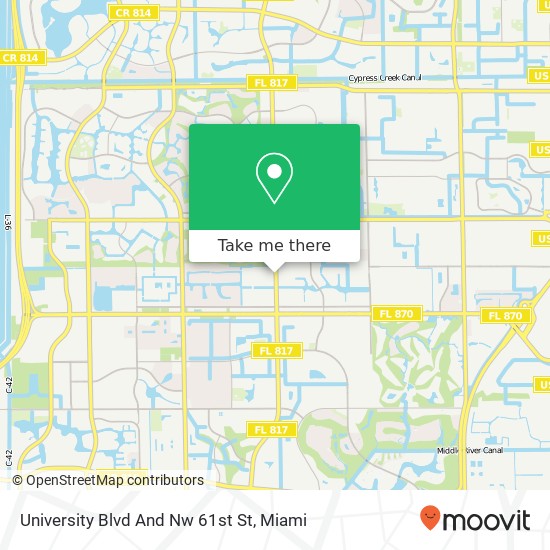 University Blvd And Nw 61st St map