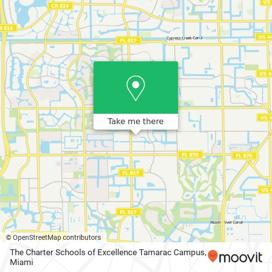 Mapa de The Charter Schools of Excellence Tamarac Campus