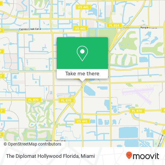 The Diplomat Hollywood Florida map