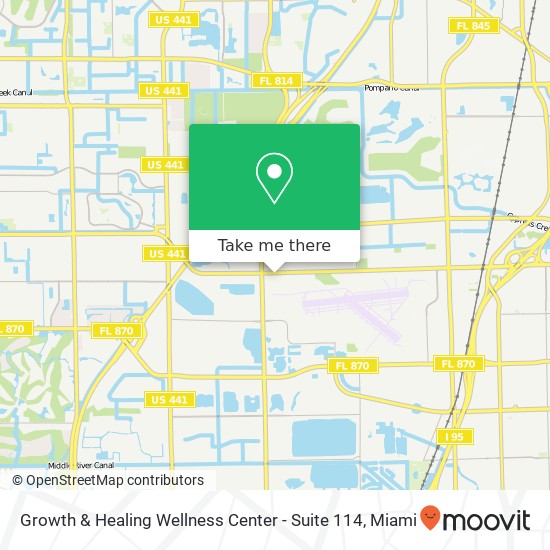 Mapa de Growth & Healing Wellness Center - Suite 114