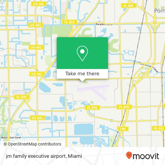 Mapa de jm family executive airport