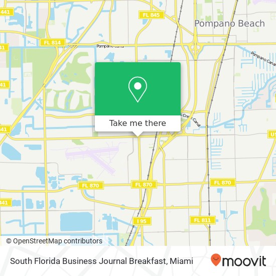 South Florida Business Journal Breakfast map