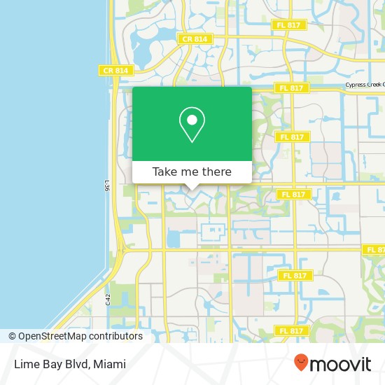 Lime Bay Blvd map