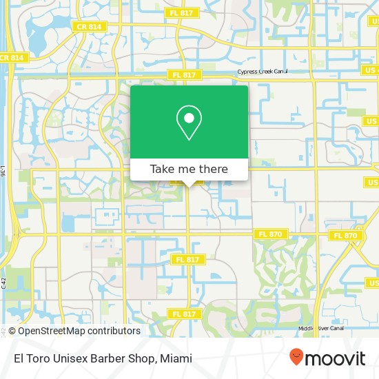Mapa de El Toro Unisex Barber Shop