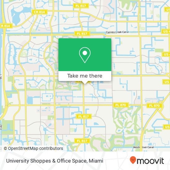 Mapa de University Shoppes & Office Space