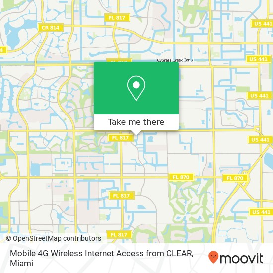 Mapa de Mobile 4G Wireless Internet Access from CLEAR