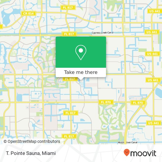 T. Pointe Sauna map