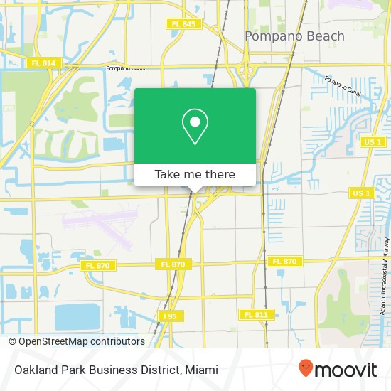 Oakland Park Business District map