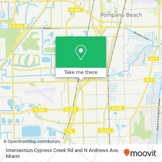 Mapa de Intersection Cypress Creek Rd  and N Andrews Ave