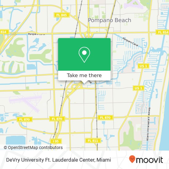 DeVry University Ft. Lauderdale Center map