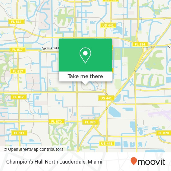 Mapa de Champion's Hall North Lauderdale