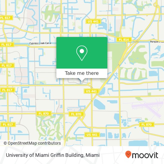 University of Miami Griffin Building map