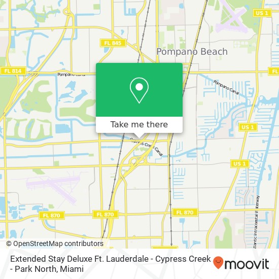 Mapa de Extended Stay Deluxe Ft. Lauderdale - Cypress Creek - Park North