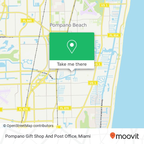 Pompano Gift Shop And Post Office map