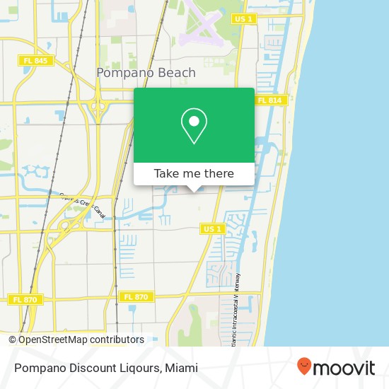 Pompano Discount Liqours map