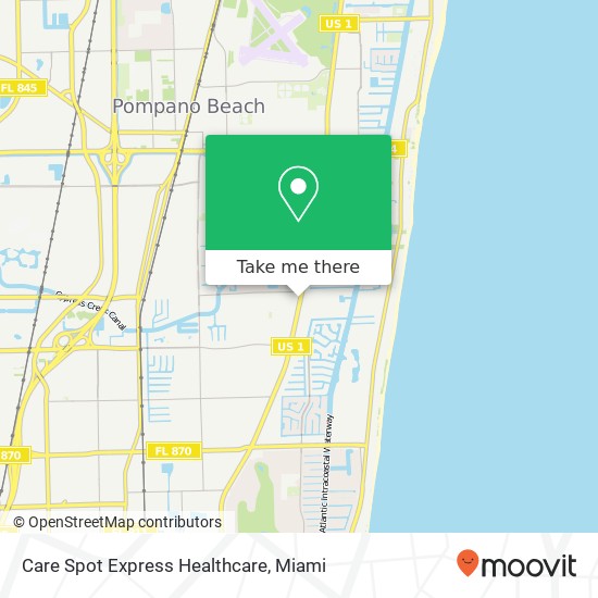 Mapa de Care Spot Express Healthcare