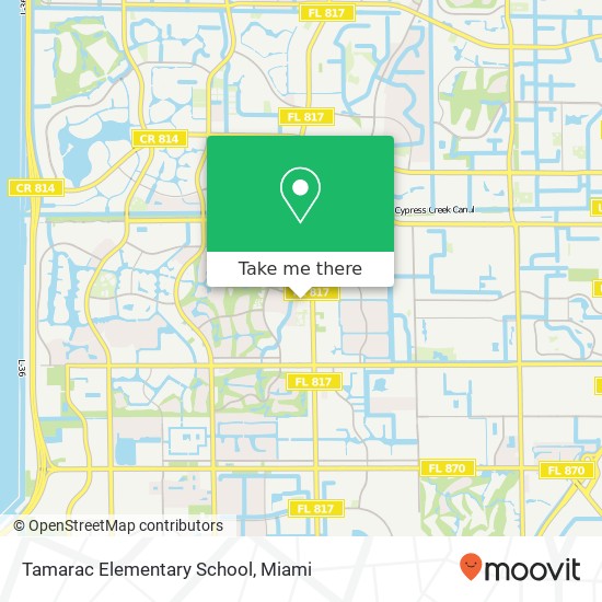 Tamarac Elementary School map