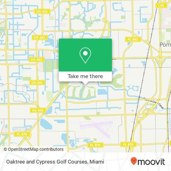 Oaktree and Cypress Golf Courses map