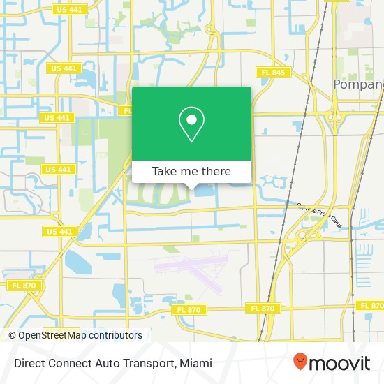 Mapa de Direct Connect Auto Transport