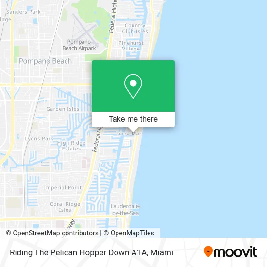 Riding The Pelican Hopper Down A1A map