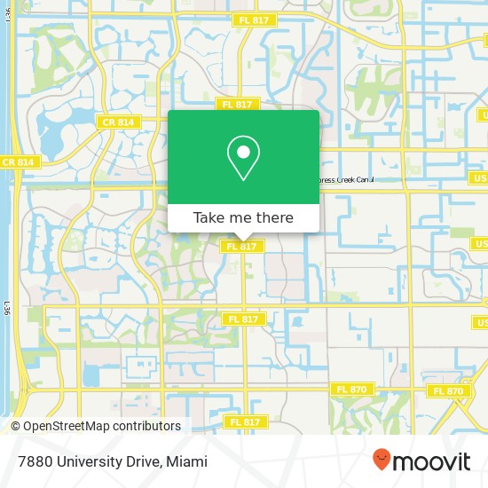 Mapa de 7880 University Drive