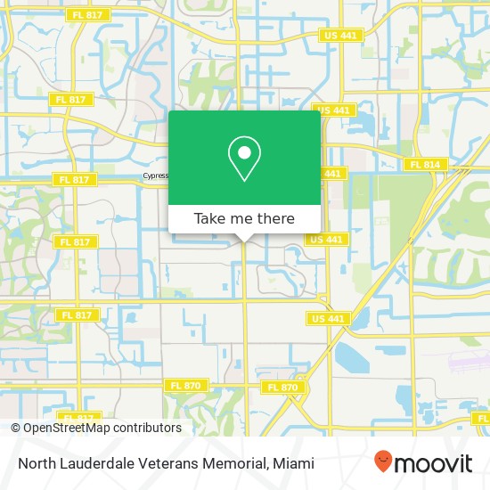 North Lauderdale Veterans Memorial map