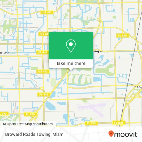 Mapa de Broward Roads Towing