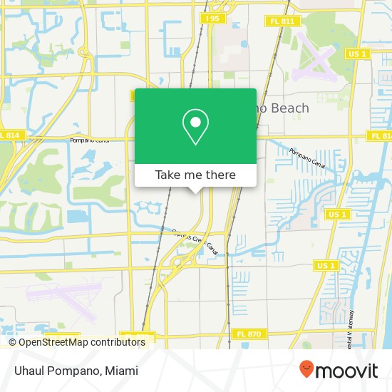 Mapa de Uhaul Pompano