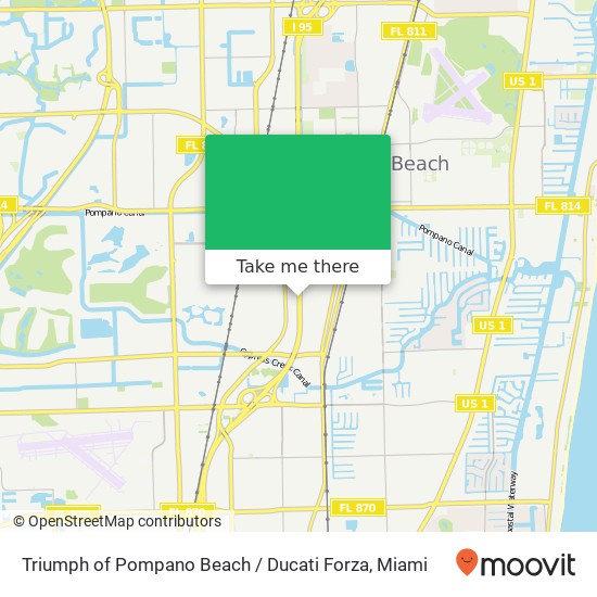 Mapa de Triumph of Pompano Beach / Ducati Forza