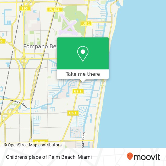 Mapa de Childrens place of Palm Beach